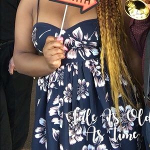 Navy floral dress